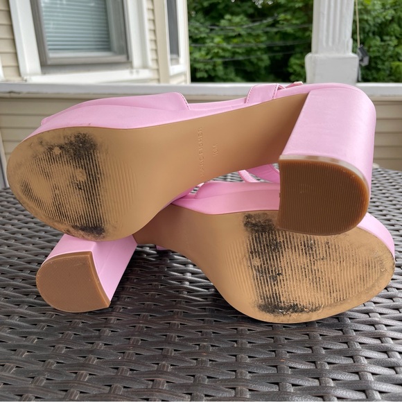 Marc Fisher Pink Dercy Peep Toe Platform Heels Size 10 - Picture 13 of 16